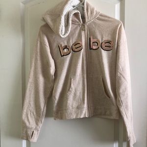 BEBE Girls L (14/16) full zip hoodie sweatshirt